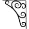 Ekena Millwork Tristan Wrought Iron Bracket, (Single center brace), Antiqued Silver 1 1/2"W x 12"D x 15"H BKTM01X12X15STNASV - alternate 7